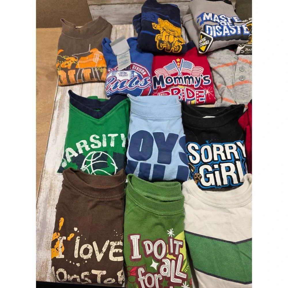 Boys Clothing Bundle Disney Mickey Mouse Cars SpongeBob Cubs Jeans Tees 2t 24m - Picture 7 of 12